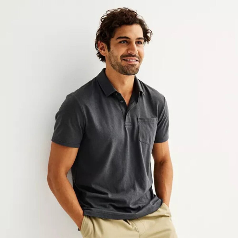 Sonoma Polo Mens XL Blue The Supersoft Polo 100% Cotton Stretch Fabric NWT